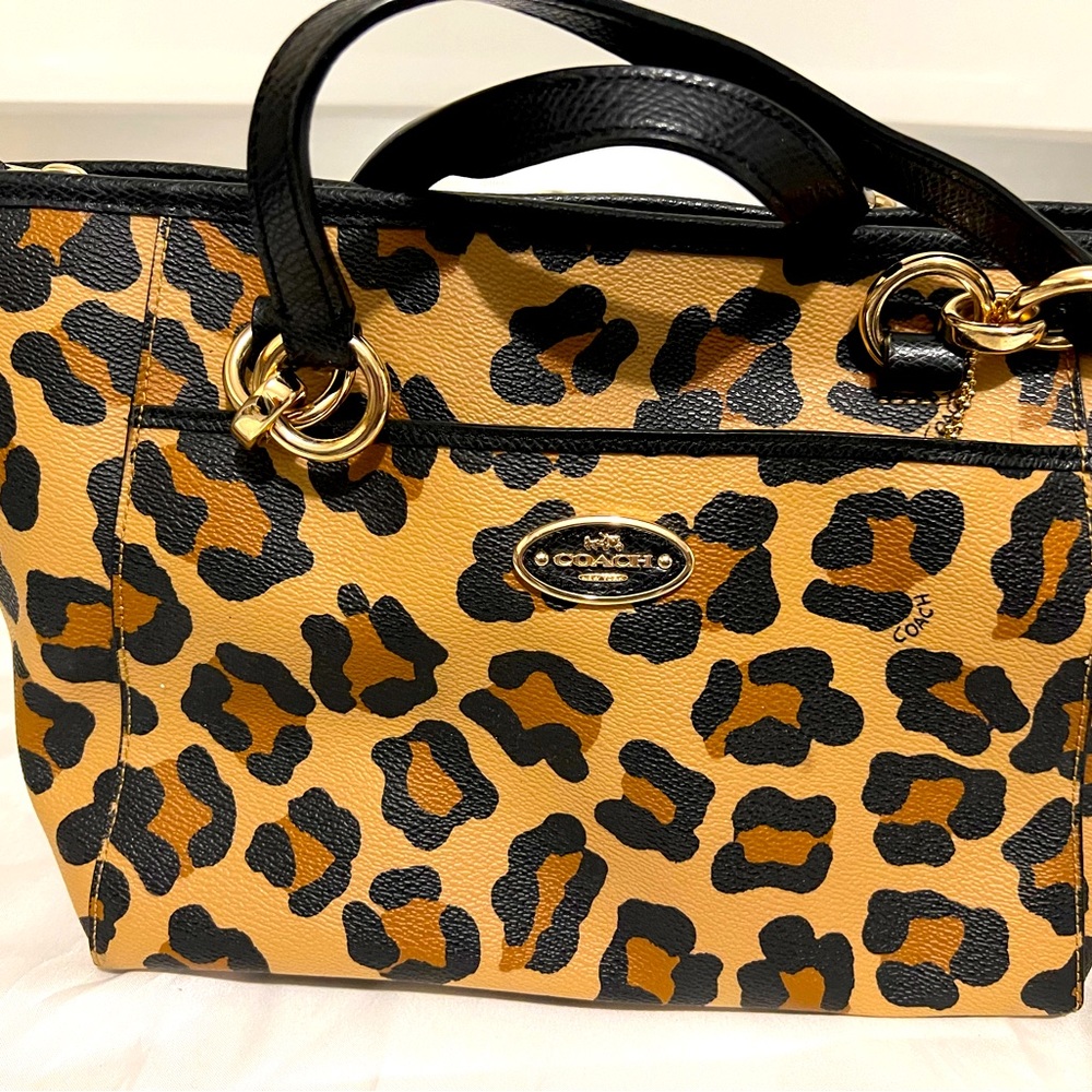 Coach leopard purse